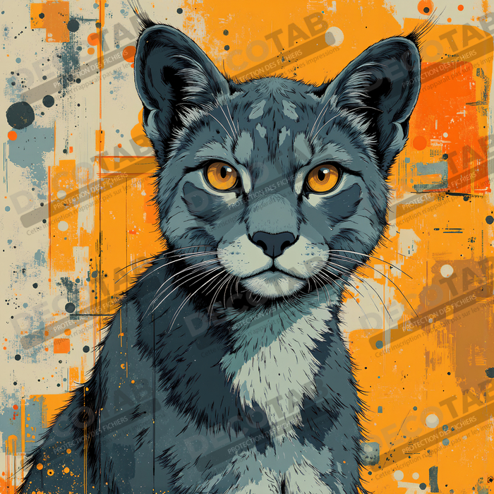 Tableau d'un Lynx style peinture moderne