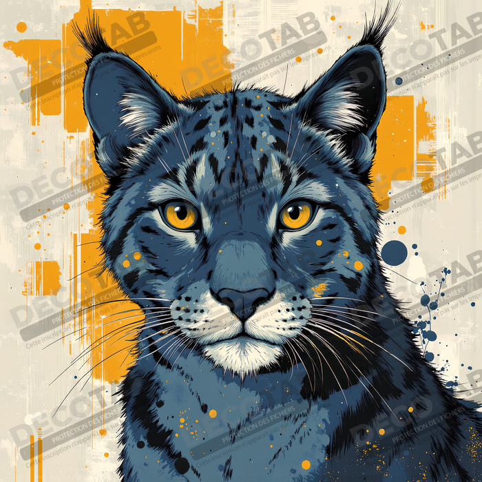 Tableau d'un Lynx style peinture moderne