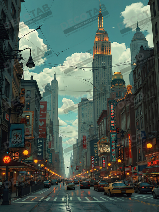 Tableau New York futriste, version SF