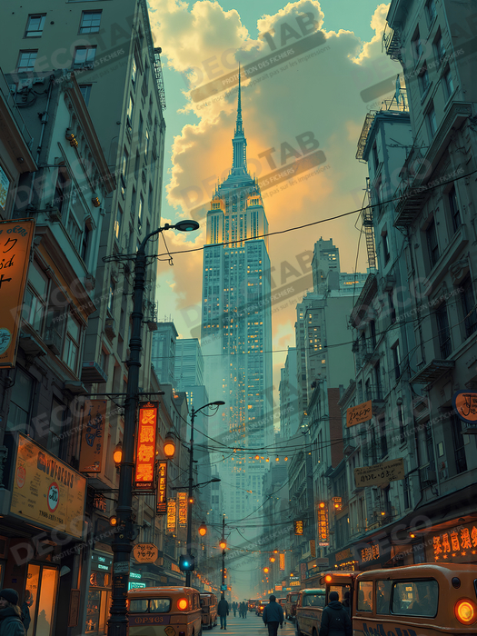 Tableau New York futriste, version SF