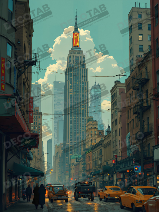 Tableau New York futriste, version SF